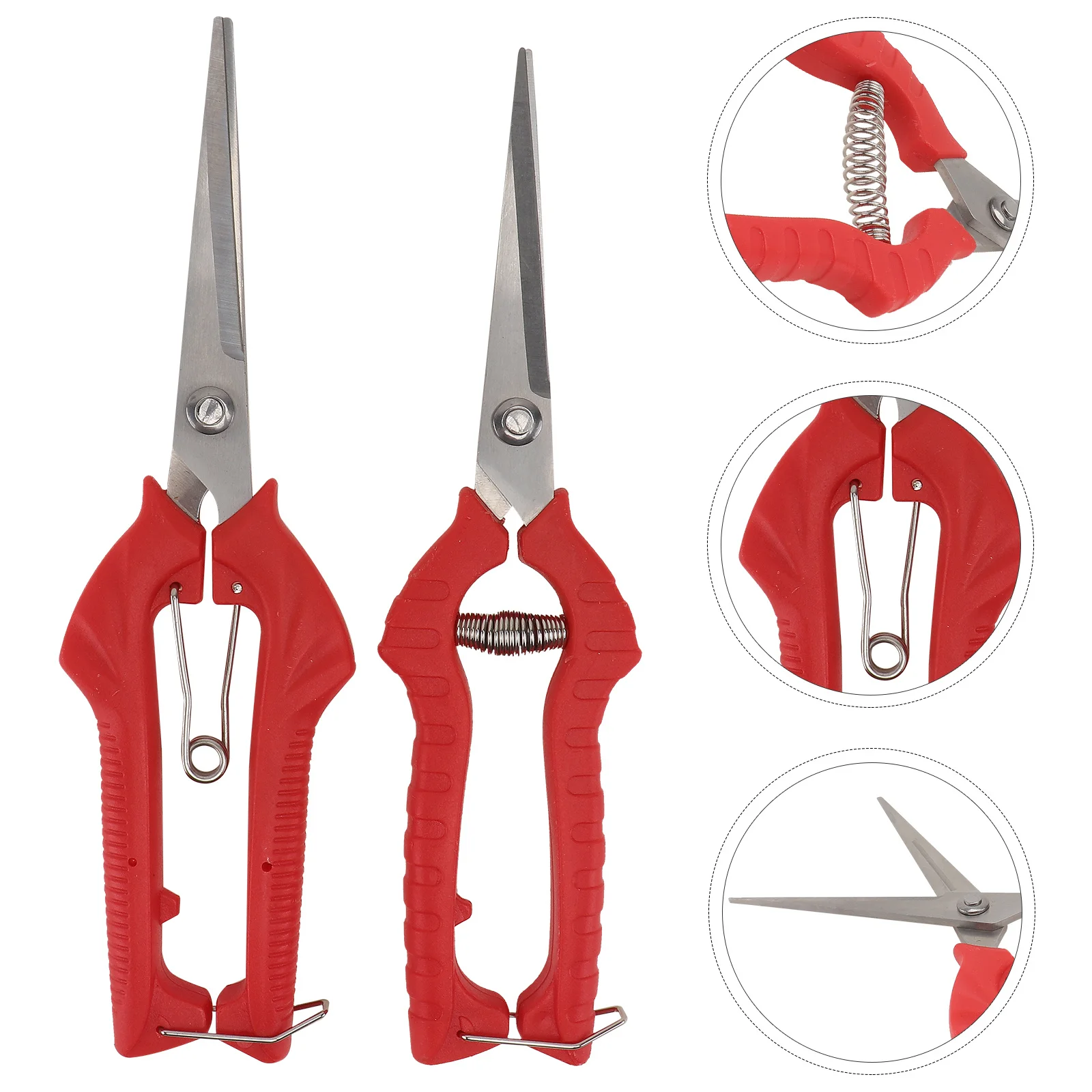 2pcs Pruning Shear Red Compact Garden Tool Durable Trimming Scissor For Branch Fruit Labor-Saving Handle Comfortable Grip
2pcs Pruning Shear Red Compact Garden Tool Durable Trimming Scissor For Branch Fruit Labor-Saving Handle Comfortable Grip