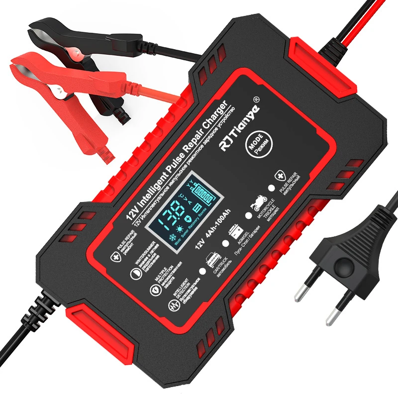 6A 12V Car Battery Charger Motorcycle Charging Device Lead-acid Battery Smart Intelligent Repair LED Display
6A 12V Car Battery Charger Motorcycle Charging Device Lead-acid Battery Smart Intelligent Repair LED Display
