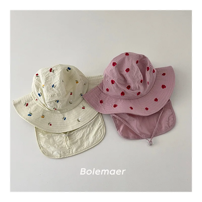 Kawaii Children Panama Cap Cartoon Embroidery Neck Protection Broad Brim Bucket Hat Sunscreen Fashion Summer Fisherman Hat
Kawaii Children Panama Cap Cartoon Embroidery Neck Protection Broad Brim Bucket Hat Sunscreen Fashion Summer Fisherman Hat