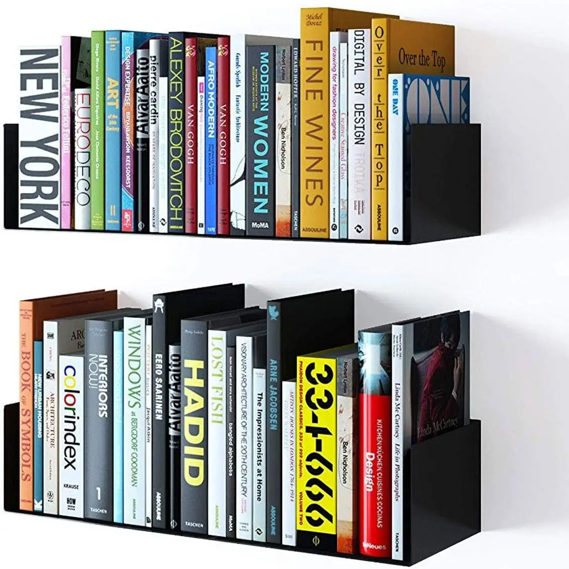 Floating U-Shape Metal Shelves Set of 2 for Books, DVDs, and Decor - Black
Floating U-Shape Metal Shelves Set of 2 for Books, DVDs, and Decor - Black