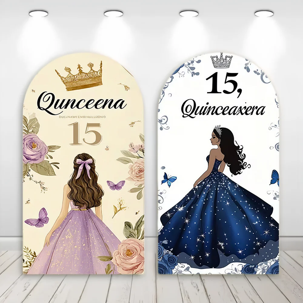 2-Sided Quinceanera Arch Backdrop Cover Blue Flower Princess Girl 15th Birthday Dress Background Butterfly Party Decors
2-Sided Quinceanera Arch Backdrop Cover Blue Flower Princess Girl 15th Birthday Dress Background Butterfly Party Decors