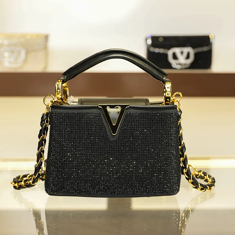Vintage Women's Handbag, New Arrival Rhinestone-Embellished Shoulder & Crossbody Bag, Fashionable Luxury Purse for Daily & Party
Vintage Women's Handbag, New Arrival Rhinestone-Embellished Shoulder & Crossbody Bag, Fashionable Luxury Purse for Daily & Party