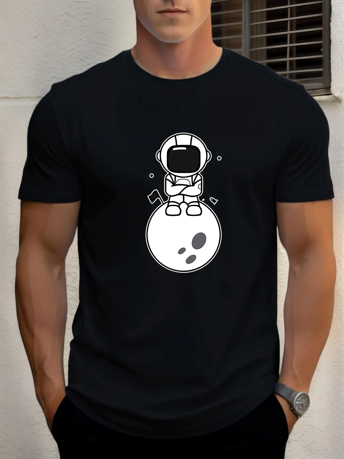 T Shirts For Men Astronaut 100% Cotton Graphic Printing Summer Round Neck T-Shirt Casual Breathable Street Style Daily Top
T Shirts For Men Astronaut 100% Cotton Graphic Printing Summer Round Neck T-Shirt Casual Breathable Street Style Daily Top