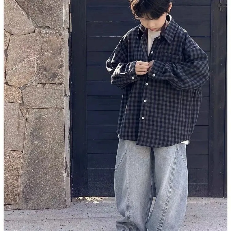 Spring and Autumn Children's Long Sleeve Shirt Fashion New Style Boys' Casual Checkered Shirt Coat
Spring and Autumn Children's Long Sleeve Shirt Fashion New Style Boys' Casual Checkered Shirt Coat