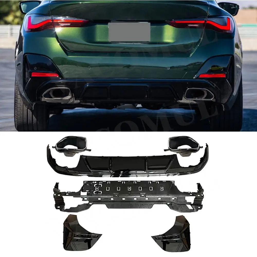 Задний разветвитель диффузора VACOMUL ABS с насадками для выхлопных газов для BMW 4 серии G26 425i 430i M Sport Sedan 2021 + комплект защиты диффузора 
Задний разветвитель диффузора VACOMUL ABS с насадками для выхлопных газов для BMW 4 серии G26 425i 430i M Sport Sedan 2021 + комплект защиты диффузора