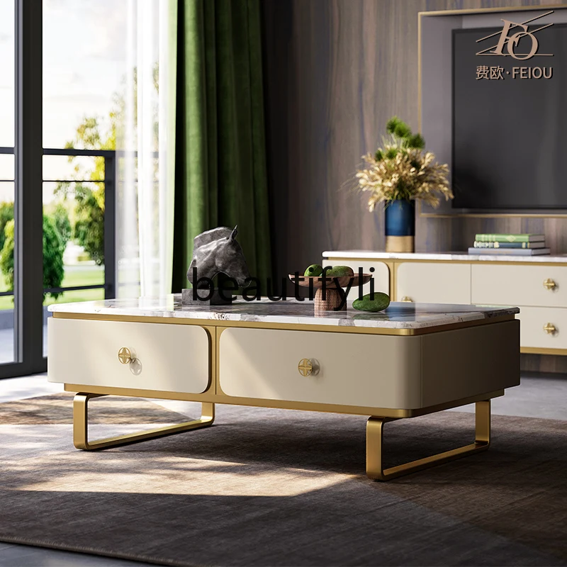 Light luxury coffee table TV cabinet Modern living room custom Italian square marble simple coffee table
Light luxury coffee table TV cabinet Modern living room custom Italian square marble simple coffee table