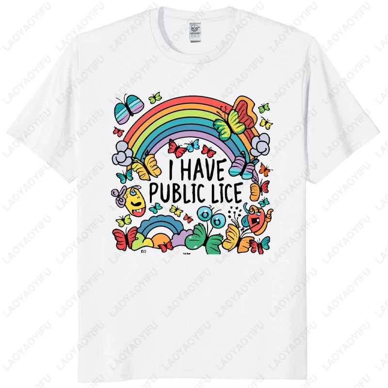 Футболка с бабочкой Rainbow I Have Public Lice, футболки с винтажным принтом, летние женские и мужские хлопковые футболки высокого качества унисекс
Футболка с бабочкой Rainbow I Have Public Lice, футболки с винтажным принтом, летние женские и мужские хлопковые футболки высокого качества унисекс