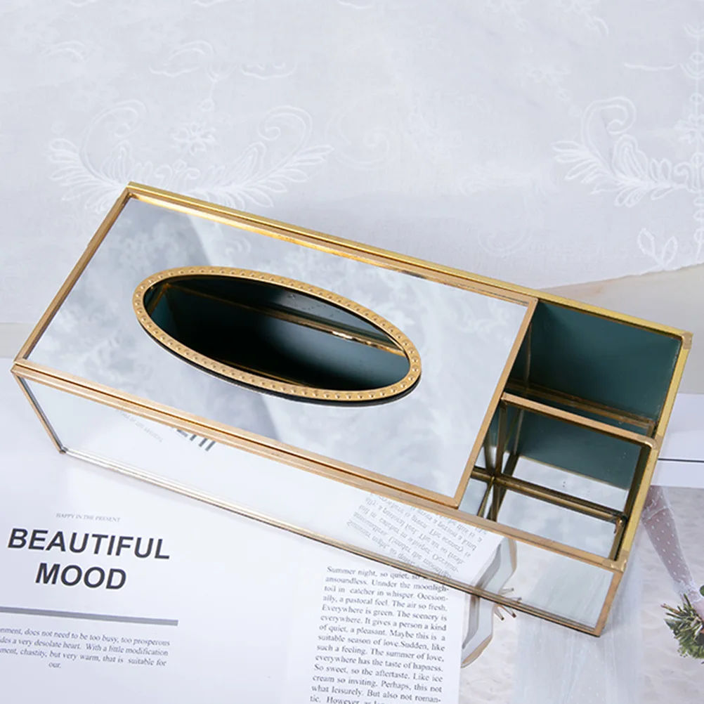 1Pcs Mirrored Glass Tissue Box Brass Dustproof Holder for Home Office Car Living Room Glass Tissue Box 
1Pcs Mirrored Glass Tissue Box Brass Dustproof Holder for Home Office Car Living Room Glass Tissue Box