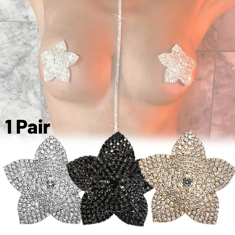 1 Pair Rhinestone Nipple Cover Sexy Women Petal Crystal Breast Pasties Reusable Self Adhesive Nipple Covers Party Accessories
1 Pair Rhinestone Nipple Cover Sexy Women Petal Crystal Breast Pasties Reusable Self Adhesive Nipple Covers Party Accessories