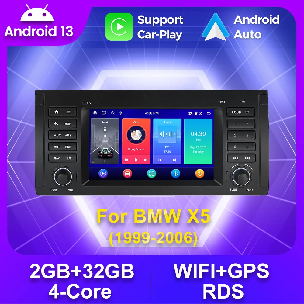 7-дюймовый IPS-экран, Android 2 Din автомагнитола для BMW 5 E39 1995-2003, E53 X5, M5, с Carplay, Auto, GPS-навигацией, мультимедийным видеоплеером
7-дюймовый IPS-экран, Android 2 Din автомагнитола для BMW 5 E39 1995-2003, E53 X5, M5, с Carplay, Auto, GPS-навигацией, мультимедийным видеоплеером