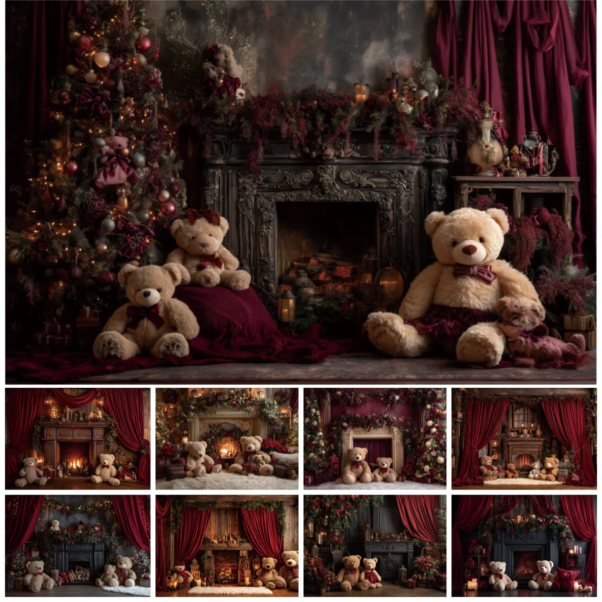 Christmas Teddy Bear Backgrounds Photographs Christmas Fireplace Vintage Theme Girls Boys Portrait Birthday Decorations Backdrop
Christmas Teddy Bear Backgrounds Photographs Christmas Fireplace Vintage Theme Girls Boys Portrait Birthday Decorations Backdrop