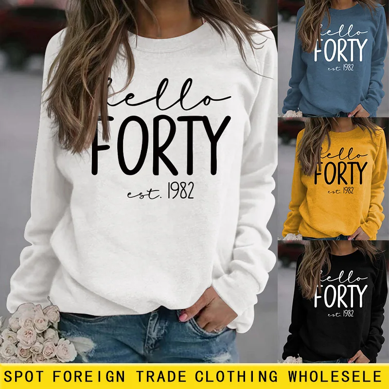Autumn and Winter Hello Forty Letters Printed Round Neck Tops Casual Sweatshirt Winter Clothes Women
Autumn and Winter Hello Forty Letters Printed Round Neck Tops Casual Sweatshirt Winter Clothes Women