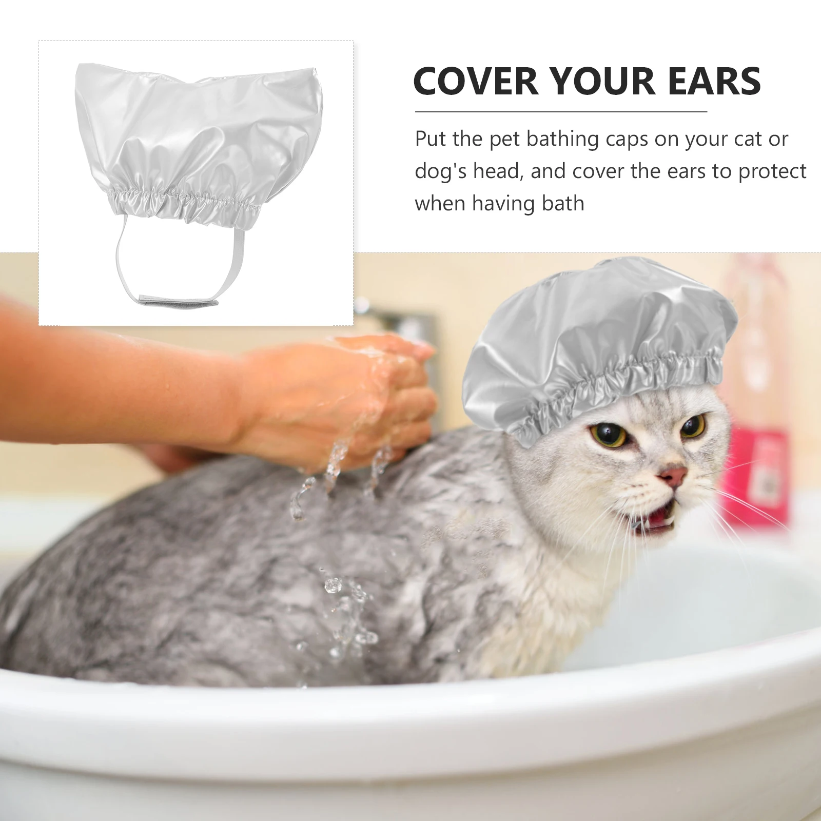 Waterproof Pet Hat for Cat Dog Bath Silver S Adjustable EVA Satin Ear Covers Longtime Use Comfortable Shower Caps Pet Supply
Waterproof Pet Hat for Cat Dog Bath Silver S Adjustable EVA Satin Ear Covers Longtime Use Comfortable Shower Caps Pet Supply