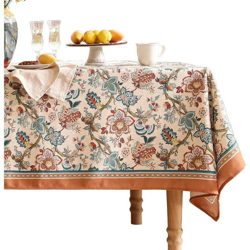 Designer Vintage Linen Rectangle for Rectangle Tables,Indian Style Colorfast Orange Floral Table Cloth,Decor Table Cover for
Designer Vintage Linen Rectangle for Rectangle Tables,Indian Style Colorfast Orange Floral Table Cloth,Decor Table Cover for