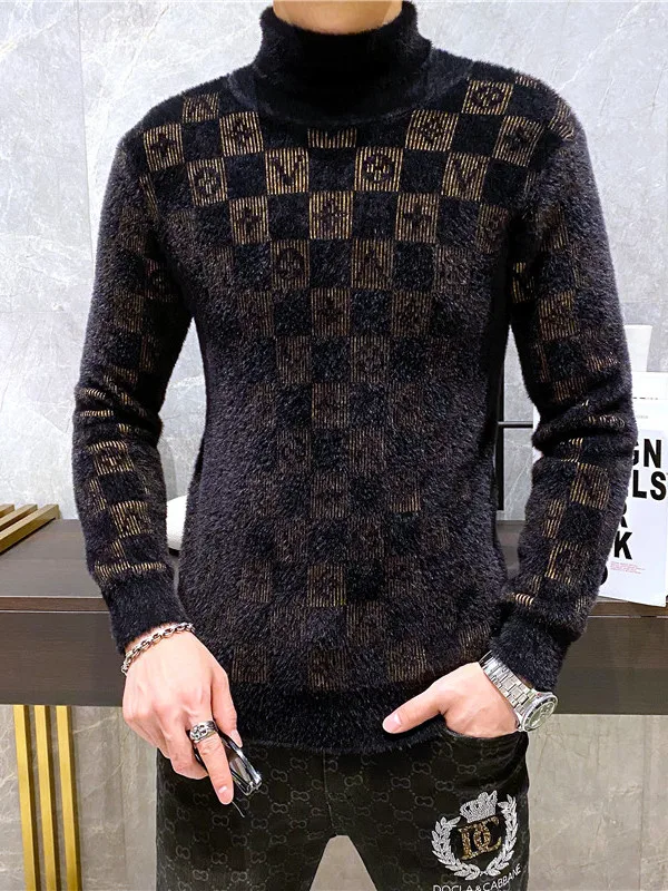 Men's Thiened High Collar Mink Sweater Faionable Knitted irt Slim Fit Base Layer irt Winter Season Casual Wear
Men's Thiened High Collar Mink Sweater Faionable Knitted irt Slim Fit Base Layer irt Winter Season Casual Wear