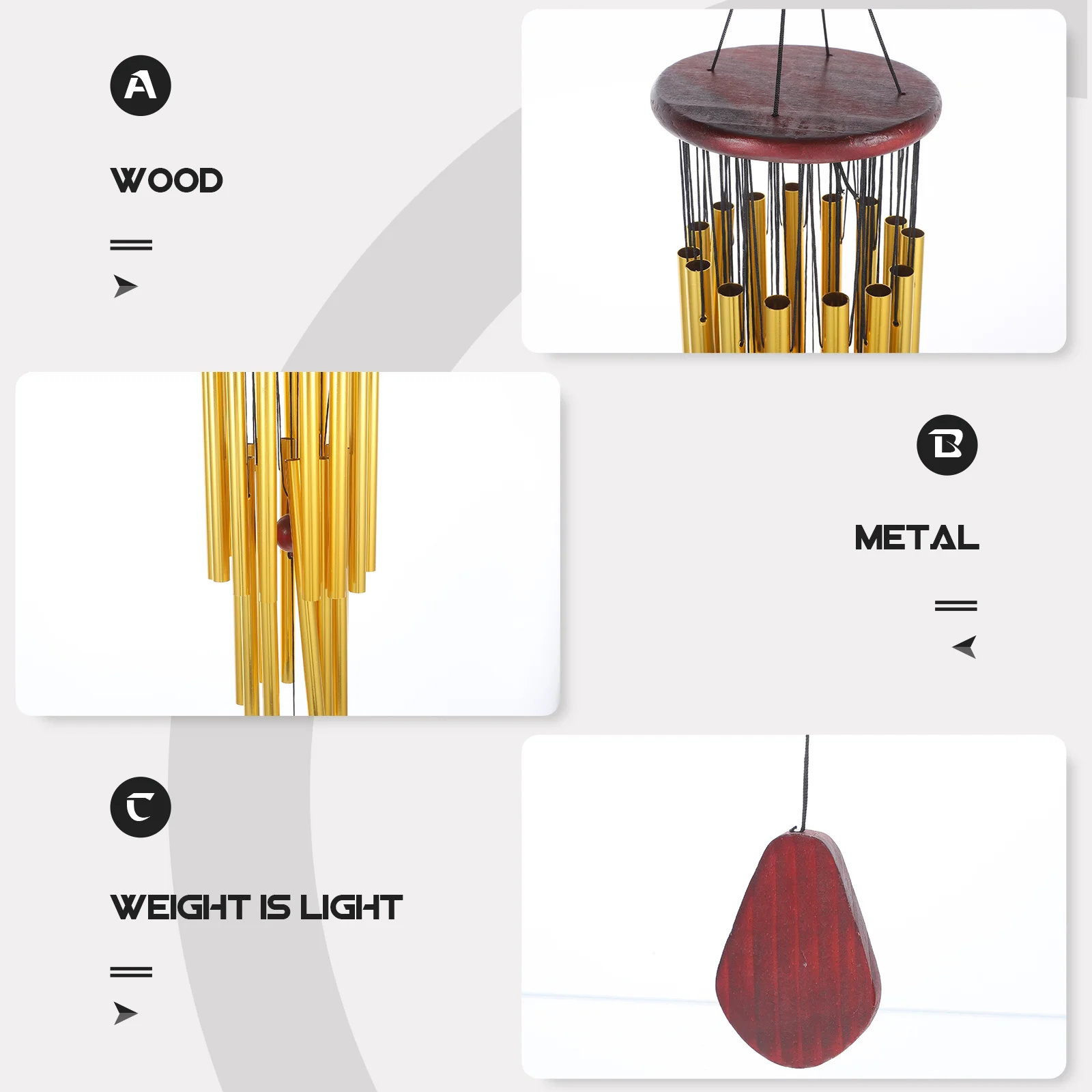 Metal Wind Chime Hanging Outdoor Decoration Large Pleasant Sound Wind Bells for Porch Door Window Rustic Modern Home
Metal Wind Chime Hanging Outdoor Decoration Large Pleasant Sound Wind Bells for Porch Door Window Rustic Modern Home