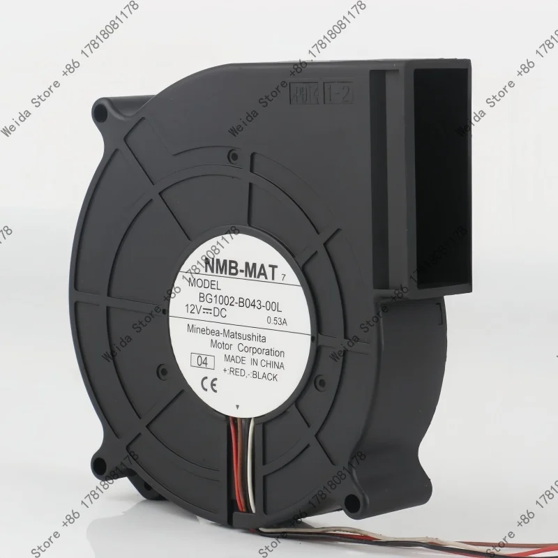 Original NMB BG1002-B043-00L 5V 24V 48V DC12V 0.53A 10CM 10025 100X100X25MM three-wire turbo fan
Original NMB BG1002-B043-00L 5V 24V 48V DC12V 0.53A 10CM 10025 100X100X25MM three-wire turbo fan