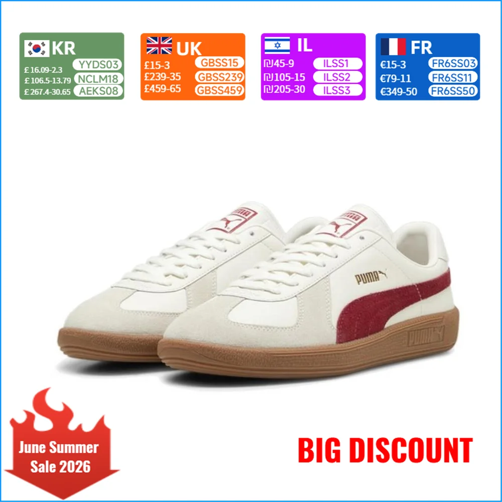 Puma Army Trainer: Classic Sports Sneakers—Non-Slip, Retro, Breathable, Comfortable, and Durable. Unisex Style. 386607-18
Puma Army Trainer: Classic Sports Sneakers—Non-Slip, Retro, Breathable, Comfortable, and Durable. Unisex Style. 386607-18