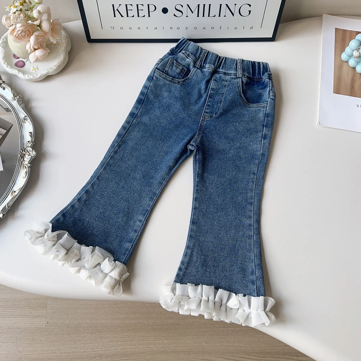 Baby Girls Pants Fashion Gauze Bottoms Washed Jeans Flared Pants 2025 Spring Autumn New Style Childrens Pants
Baby Girls Pants Fashion Gauze Bottoms Washed Jeans Flared Pants 2025 Spring Autumn New Style Childrens Pants