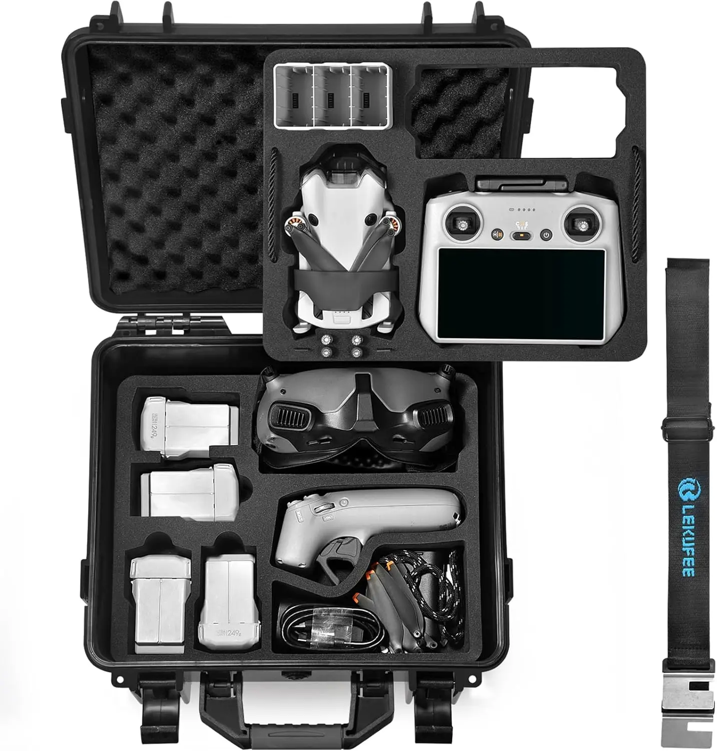 Portable Waterproof Hard Case for DJI Mini 4 Pro/3 Pro & RC Accessories (Case Only)
Portable Waterproof Hard Case for DJI Mini 4 Pro/3 Pro & RC Accessories (Case Only)