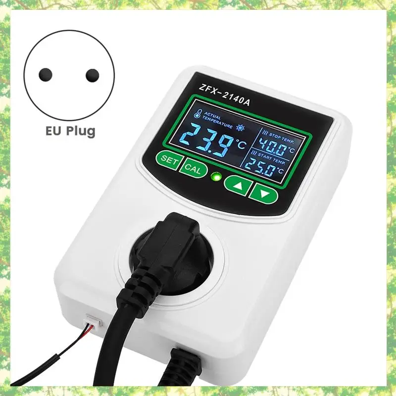 Smart-ZFX-2140A Мощный ЖК-цифровой дисплей, регулятор температуры, розетка, термостат, датчик, вилка европейского стандарта
Smart-ZFX-2140A Мощный ЖК-цифровой дисплей, регулятор температуры, розетка, термостат, датчик, вилка европейского стандарта