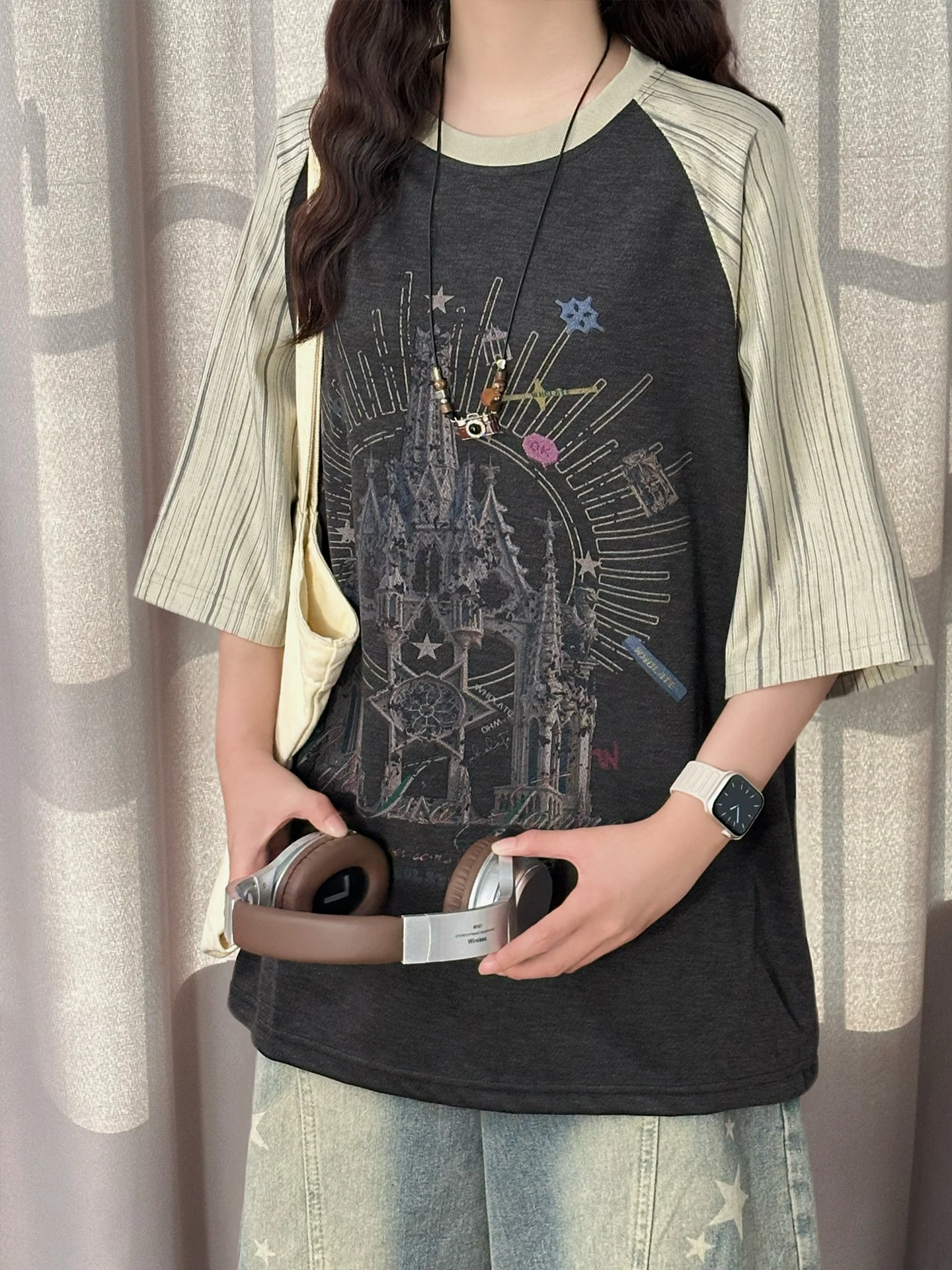 SOLDOUT Original American Retro Print Color Block Shoulder Insert Short Sleeve T-Shirt Women Summer Loose Splice Top Street S...
SOLDOUT Original American Retro Print Color Block Shoulder Insert Short Sleeve T-Shirt Women Summer Loose Splice Top Street S...