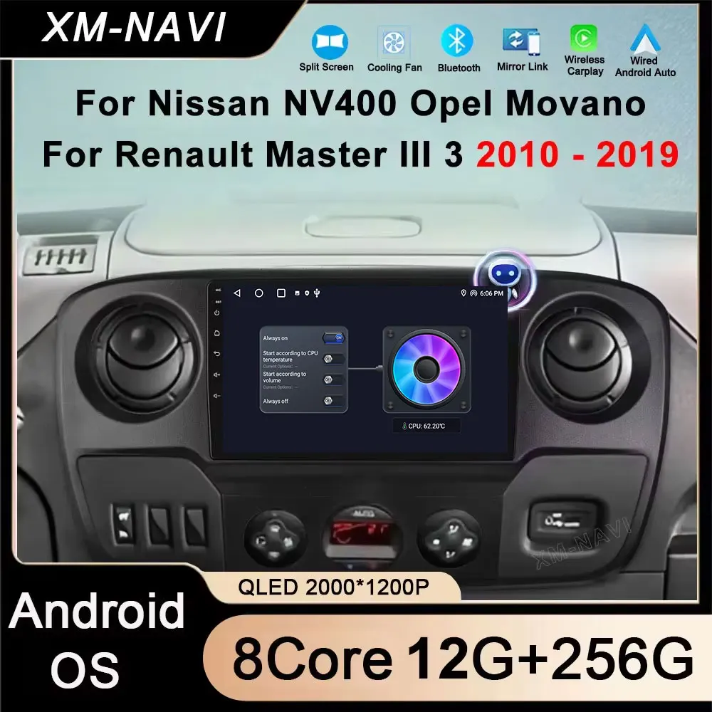 Car Radio For Nissan NV400 Opel Movano Renault Master III 3 2010 - 2019 Multimedia Player Wireless Carplay Android 15Auto GPS 4G
Car Radio For Nissan NV400 Opel Movano Renault Master III 3 2010 - 2019 Multimedia Player Wireless Carplay Android 15Auto GPS 4G