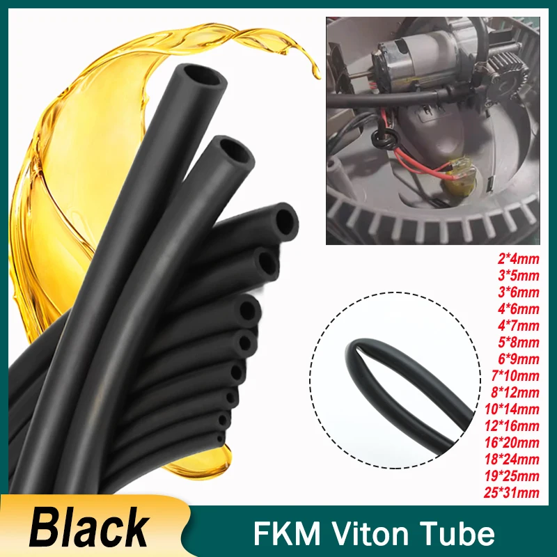 1/2/3/5/10m Black FKM Viton Tube Dia. 2mm - 25mm 200Deg.C Acid Alkali Corrosion Resistance Fluororubber Oil Resistant Hose
1/2/3/5/10m Black FKM Viton Tube Dia. 2mm - 25mm 200Deg.C Acid Alkali Corrosion Resistance Fluororubber Oil Resistant Hose