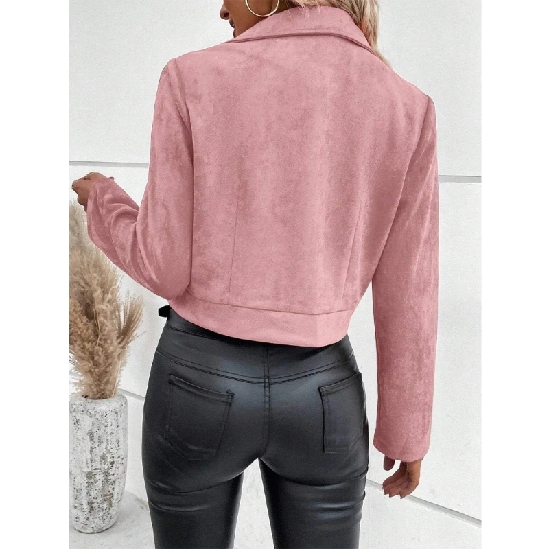 HX6F Women's Cropped Zipper Long Sleeve Suede Faux Leather Autumn Fashion Outerwear
HX6F Women's Cropped Zipper Long Sleeve Suede Faux Leather Autumn Fashion Outerwear