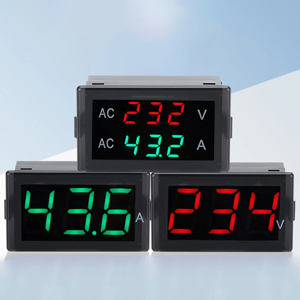 Dual-color LCD AC Voltmeter Ammeter 50-500V Voltage Meter 0-999A Current Meter Suitable For Pure AC Sine Wave Circuits
Dual-color LCD AC Voltmeter Ammeter 50-500V Voltage Meter 0-999A Current Meter Suitable For Pure AC Sine Wave Circuits
