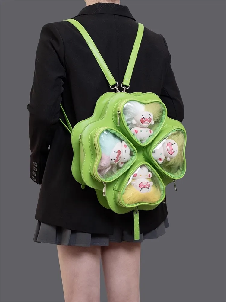 Ins Women's Four Leaf Clover Shape Pain Bag Japanese Style Doll Bag College Students Large Capacity School Bag Lucky Grass Bag
Ins Women's Four Leaf Clover Shape Pain Bag Japanese Style Doll Bag College Students Large Capacity School Bag Lucky Grass Bag