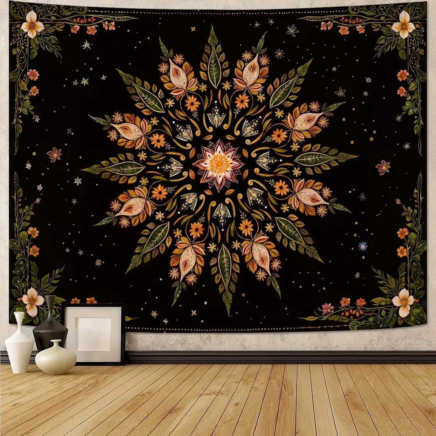 Fowocu Boho Floral Mandala Bedroom Aesthetic Vintage Bohemian Flower Tapestry Black Green Hippie Indian Small Tapestries Wall
Fowocu Boho Floral Mandala Bedroom Aesthetic Vintage Bohemian Flower Tapestry Black Green Hippie Indian Small Tapestries Wall