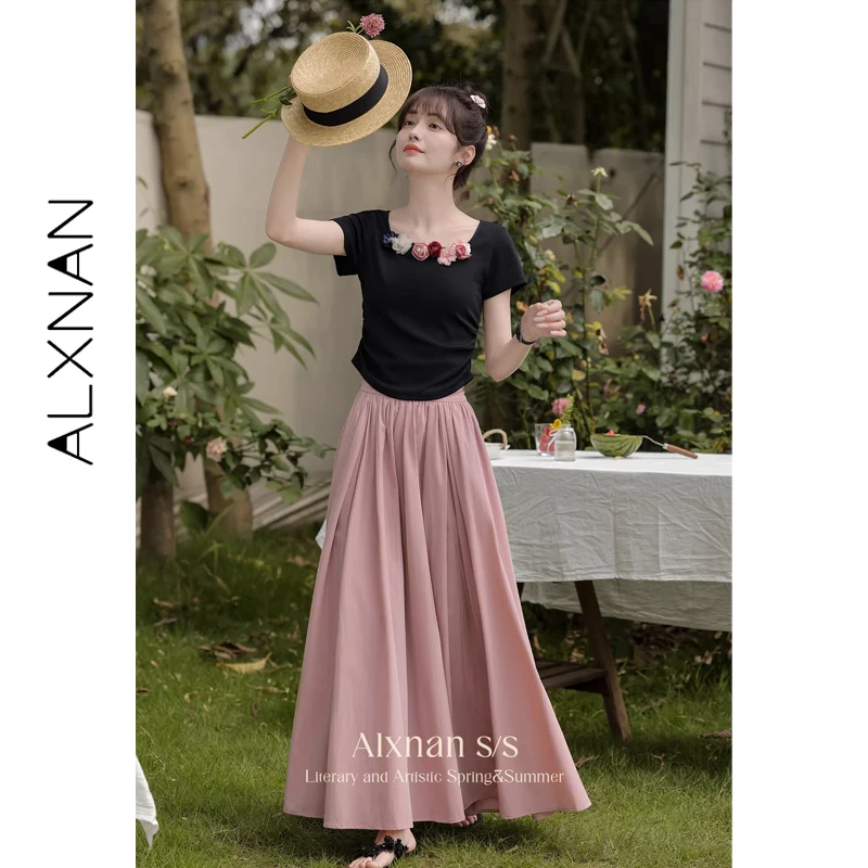 Розовая юбка миди ALXNAN для женщин, плиссированная, с высокой талией, элегантная, длинная, для отпуска, повседневная, пляжная, с эластичной талией, женская одежда QYM001385
Розовая юбка миди ALXNAN для женщин, плиссированная, с высокой талией, элегантная, длинная, для отпуска, повседневная, пляжная, с эластичной талией, женская одежда QYM001385