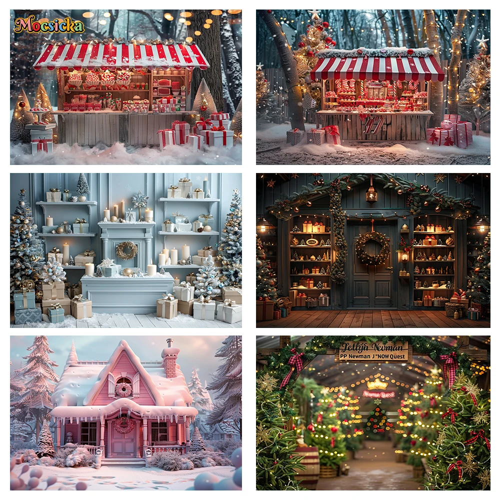 Mocsicka Winter Christmas Photography Background Xmas Tree Gift Shop Holiday Party Family Portrait Photo Backdrops Studio
Mocsicka Winter Christmas Photography Background Xmas Tree Gift Shop Holiday Party Family Portrait Photo Backdrops Studio
