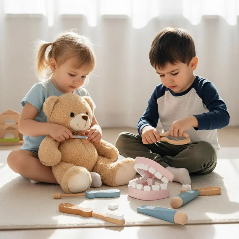 6pcs/set Little Doctor Theme Wooden Doctor Playset Brush Teeth Tool Dentist Role Play Dental Playset Oral Care Play
6pcs/set Little Doctor Theme Wooden Doctor Playset Brush Teeth Tool Dentist Role Play Dental Playset Oral Care Play