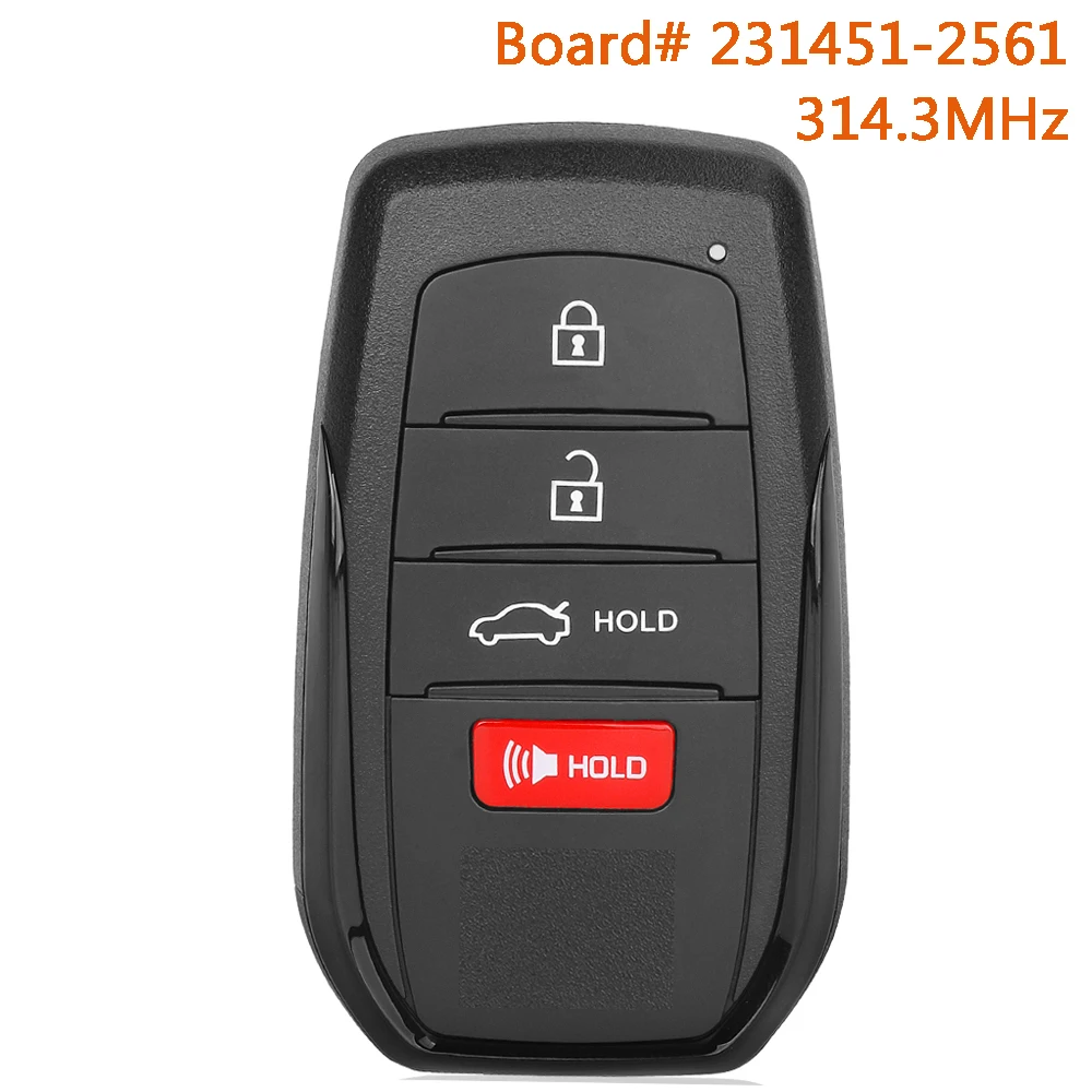 DIYKEY 231451-2561 314.3MHz Smart Remote Car Key Fob for Toyota Corolla 2023 2024 2025 HYQ14FBW 4 Buttons
DIYKEY 231451-2561 314.3MHz Smart Remote Car Key Fob for Toyota Corolla 2023 2024 2025 HYQ14FBW 4 Buttons