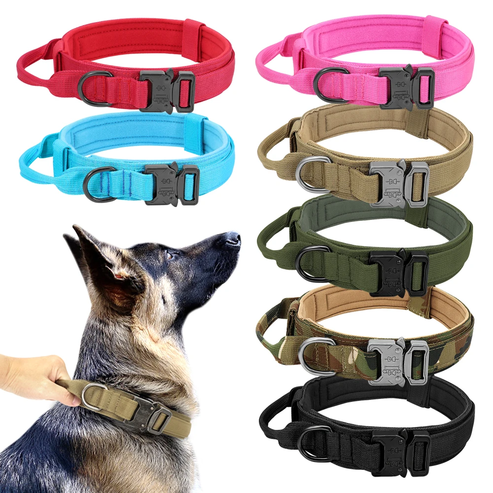 Military Tactical Dog Collar Durable Medium Large Dogs Collars With Control Handle Adjustable Pet Necklace For German Shepherd
Military Tactical Dog Collar Durable Medium Large Dogs Collars With Control Handle Adjustable Pet Necklace For German Shepherd