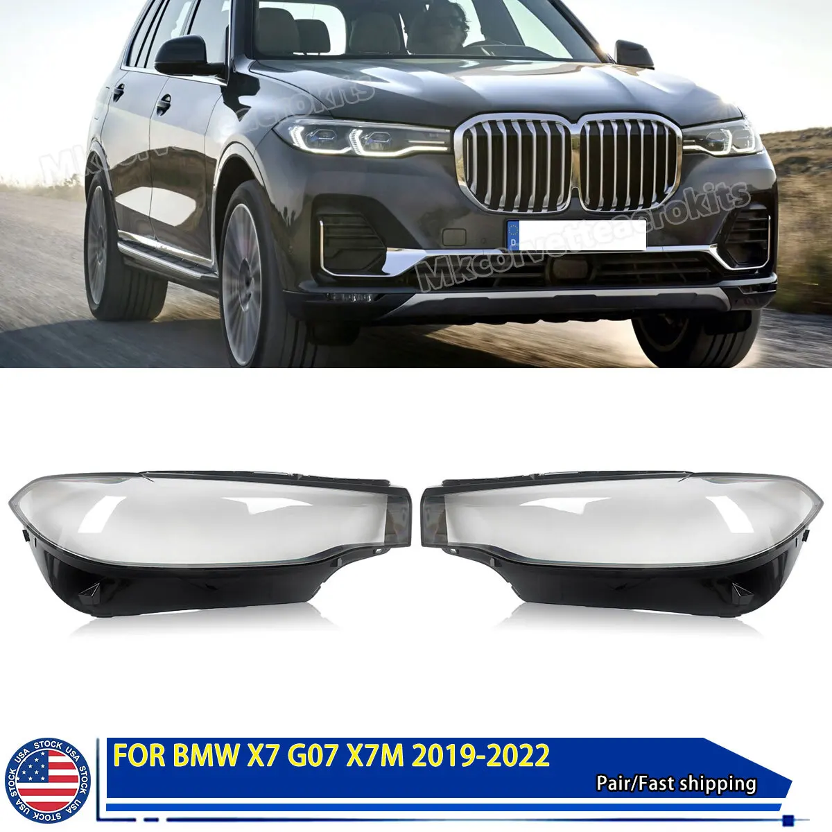 Замените для BMW X7, крышка передней фары Sport, 4 двери G07 2019 2020 2021 2022, левая и правая фара, прозрачная крышка объектива, накладка
Замените для BMW X7, крышка передней фары Sport, 4 двери G07 2019 2020 2021 2022, левая и правая фара, прозрачная крышка объектива, накладка