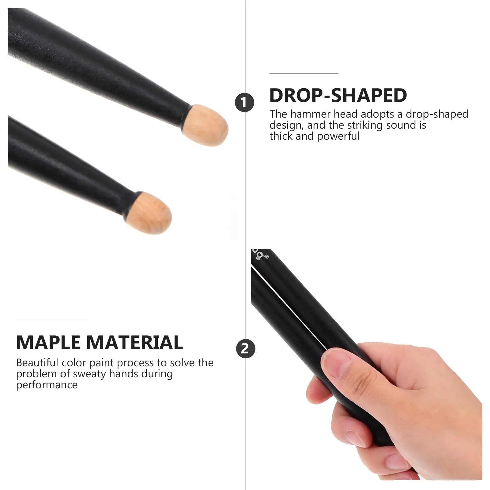 2 Pairs Drum Sticks Maple Wood Percussion Instrument Sticks Lightweight Durable Drum Accessories Beginner Kids Musical
2 Pairs Drum Sticks Maple Wood Percussion Instrument Sticks Lightweight Durable Drum Accessories Beginner Kids Musical