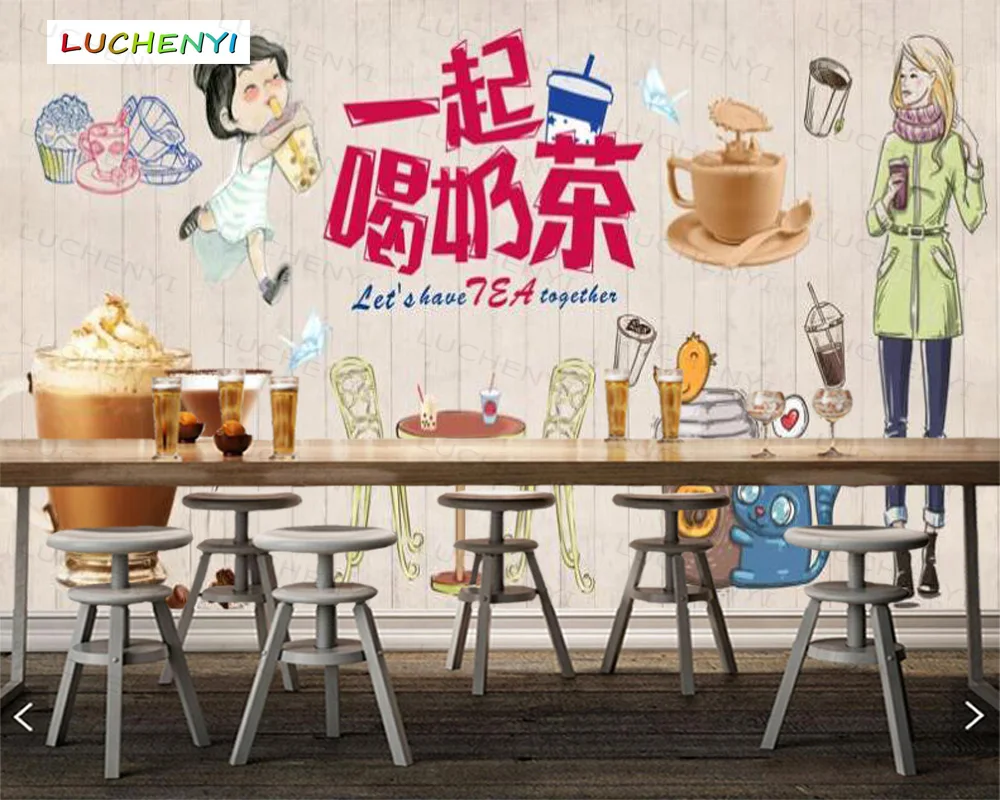 Papel de parede custom cartoon milk tea 3d wallpaper mural,drink restaurant juice shop dining room wall papers sticker
Papel de parede custom cartoon milk tea 3d wallpaper mural,drink restaurant juice shop dining room wall papers sticker