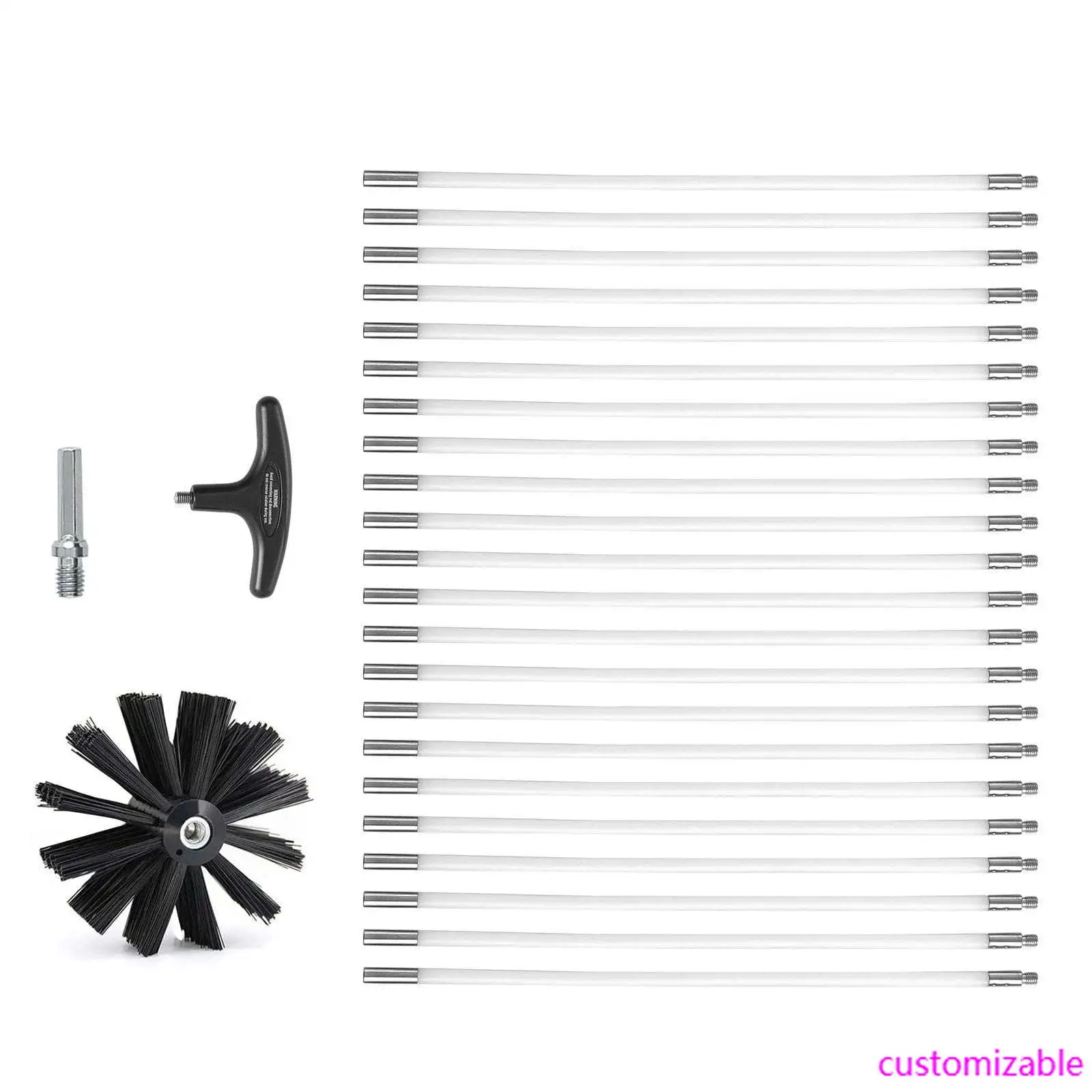 30 FEET Dryer Vent Cleaner Kit, 22 Pieces Duct Cleaning Brush, Reinforced Nylon Dryer Vent Brush, Dryer Cleaning Tools Lint
30 FEET Dryer Vent Cleaner Kit, 22 Pieces Duct Cleaning Brush, Reinforced Nylon Dryer Vent Brush, Dryer Cleaning Tools Lint
