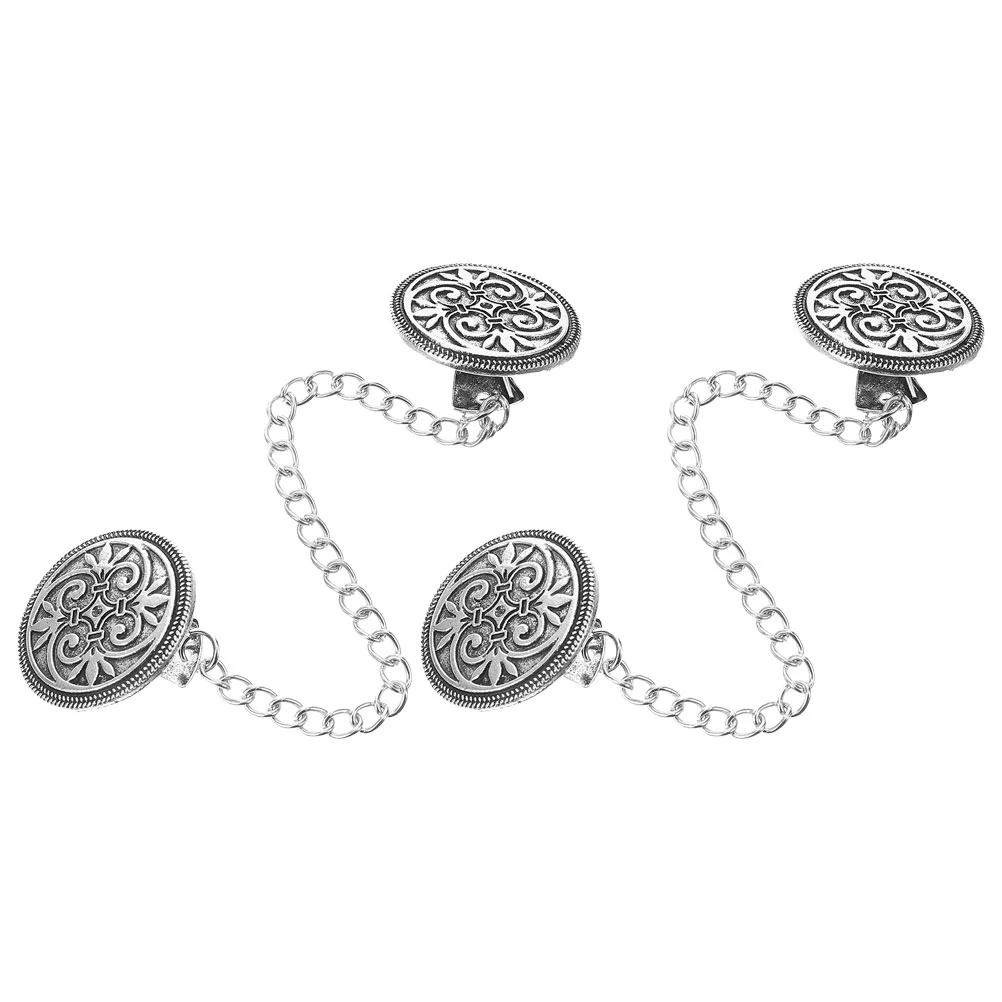 2 Pcs Sweater Clip Retro Cardigan Clips Collar Chain Scarf Buckle Cinch for Clothing
2 Pcs Sweater Clip Retro Cardigan Clips Collar Chain Scarf Buckle Cinch for Clothing