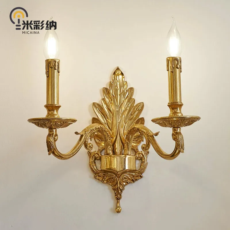 All-copper wall lamp French villa luxury retro living room lamp bedroom bedside lamp European neoclassical pure copper lighting
All-copper wall lamp French villa luxury retro living room lamp bedroom bedside lamp European neoclassical pure copper lighting