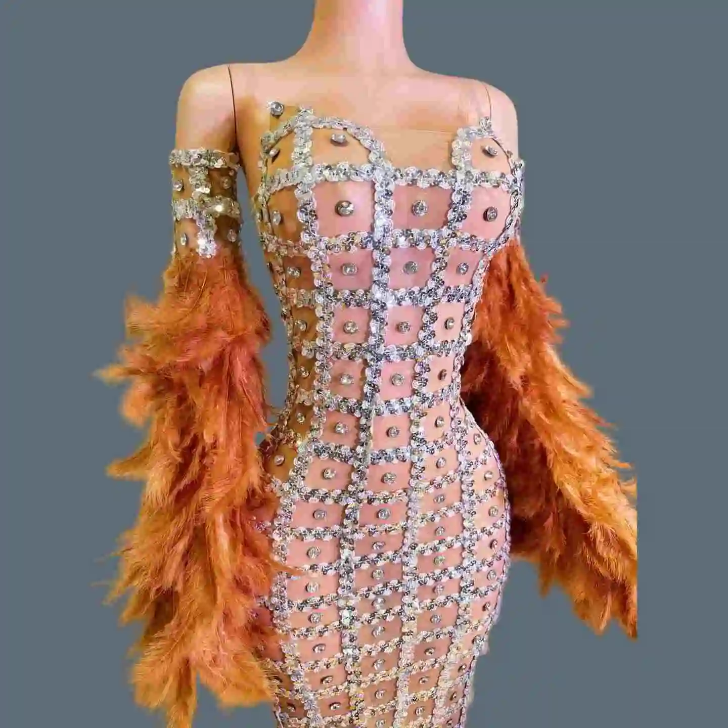 High-end Sparkly Sequins Feather Sexy Long Dress for Women Birthday Party Evening Gown Off shoulder Elegant Skinny Dress Jiumeng
High-end Sparkly Sequins Feather Sexy Long Dress for Women Birthday Party Evening Gown Off shoulder Elegant Skinny Dress Jiumeng