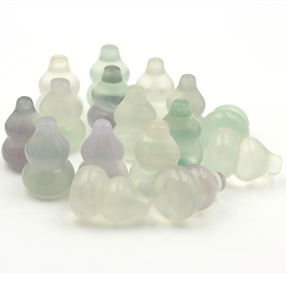 Gourd Statue Healing Crystal Home Decoration GemStone Natural Stone Fluorite Calabash Carved DIY Jewelry Ornament Christma Gift
Gourd Statue Healing Crystal Home Decoration GemStone Natural Stone Fluorite Calabash Carved DIY Jewelry Ornament Christma Gift