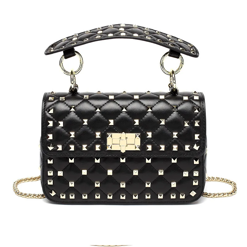 2025 New Fashion Handbags Women Sheepskin Leather Rivet Chain Bag Designer Shoulder Bags Luxury Woman Messenger Bags
2025 New Fashion Handbags Women Sheepskin Leather Rivet Chain Bag Designer Shoulder Bags Luxury Woman Messenger Bags