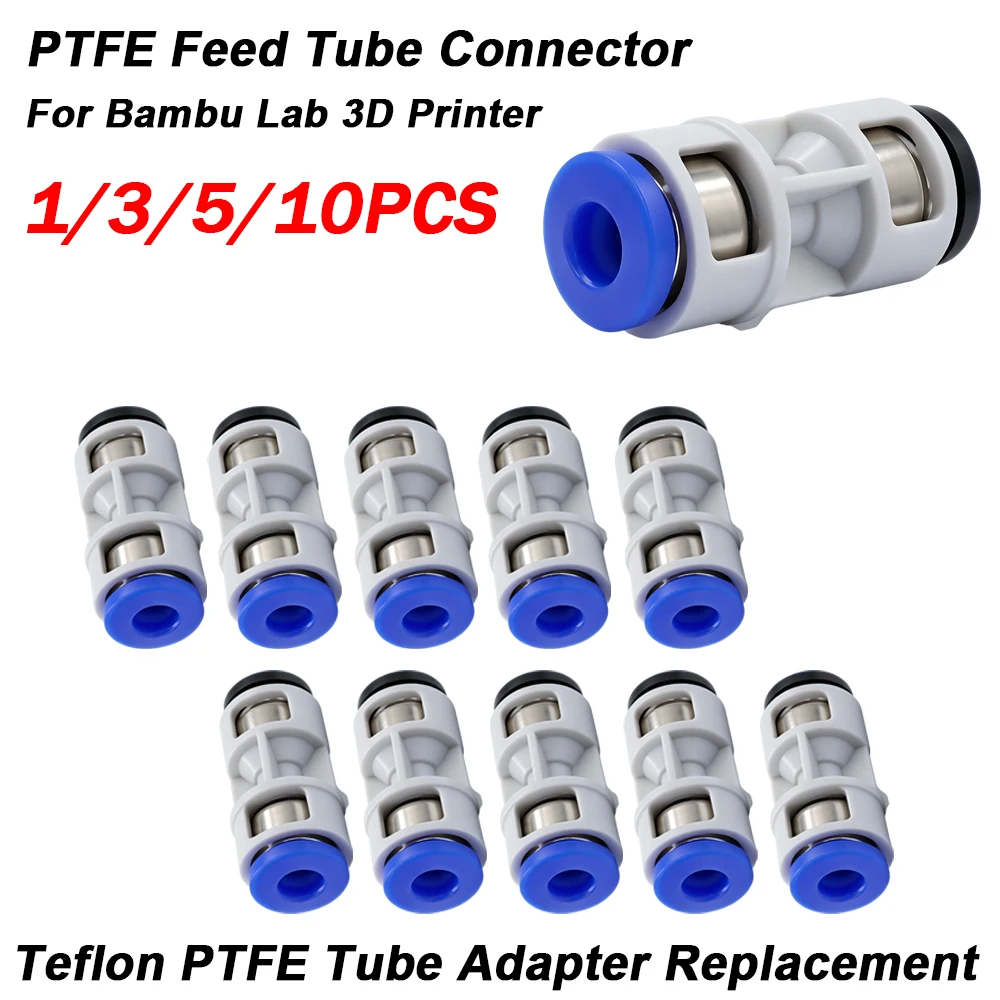 PTFE Tube 3D printer 2.5mm 4mm For Bamboo lab P1s/P1P/X1c/X1/X1E/A1 PTFE Tube 3D Printer Connector PTFE Tube 4mm Connector
PTFE Tube 3D printer 2.5mm 4mm For Bamboo lab P1s/P1P/X1c/X1/X1E/A1 PTFE Tube 3D Printer Connector PTFE Tube 4mm Connector