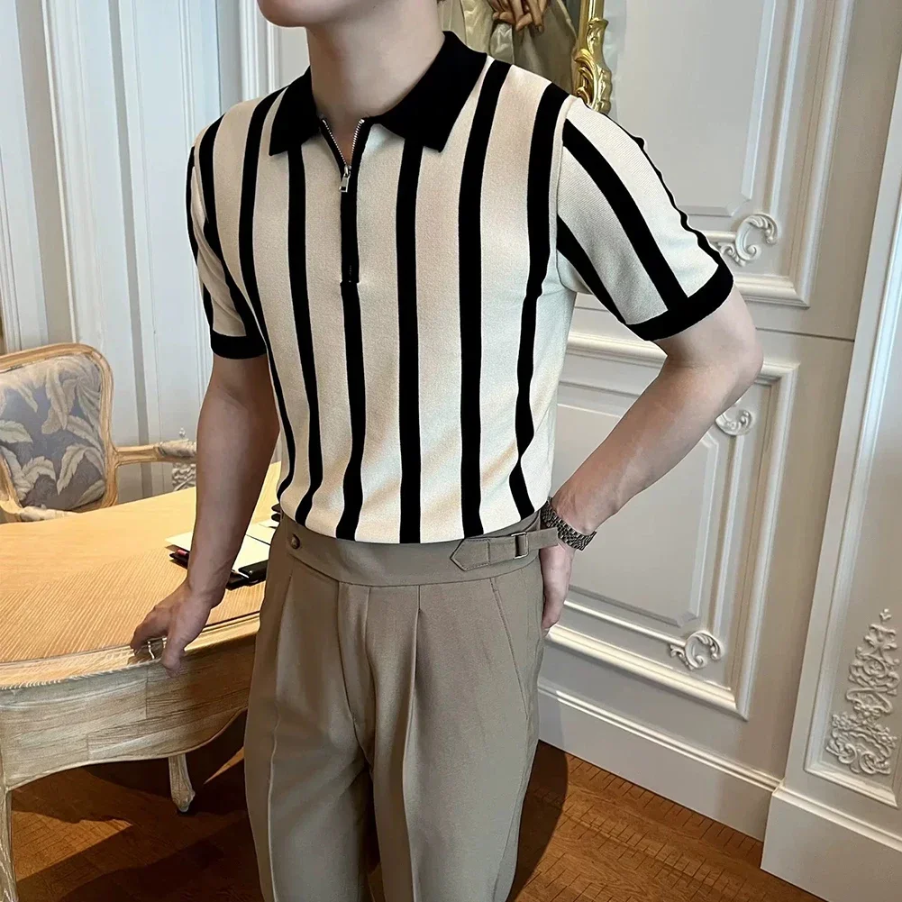 Black Fashion Casual Shirt Slight Stretch Fabric Vertical Pattern Shirt Casual Daily Wear Casual Outfit For Summer
Black Fashion Casual Shirt Slight Stretch Fabric Vertical Pattern Shirt Casual Daily Wear Casual Outfit For Summer