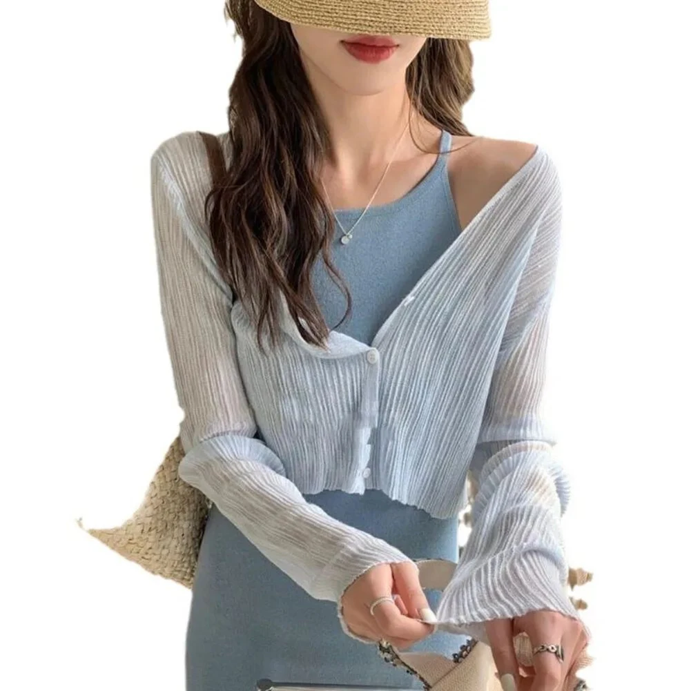 Casual V-neck Shirt Sun Protection Top Casual Daily Wear Long Sleeve Style Polyester Fabric Regular Length Shirt
Casual V-neck Shirt Sun Protection Top Casual Daily Wear Long Sleeve Style Polyester Fabric Regular Length Shirt