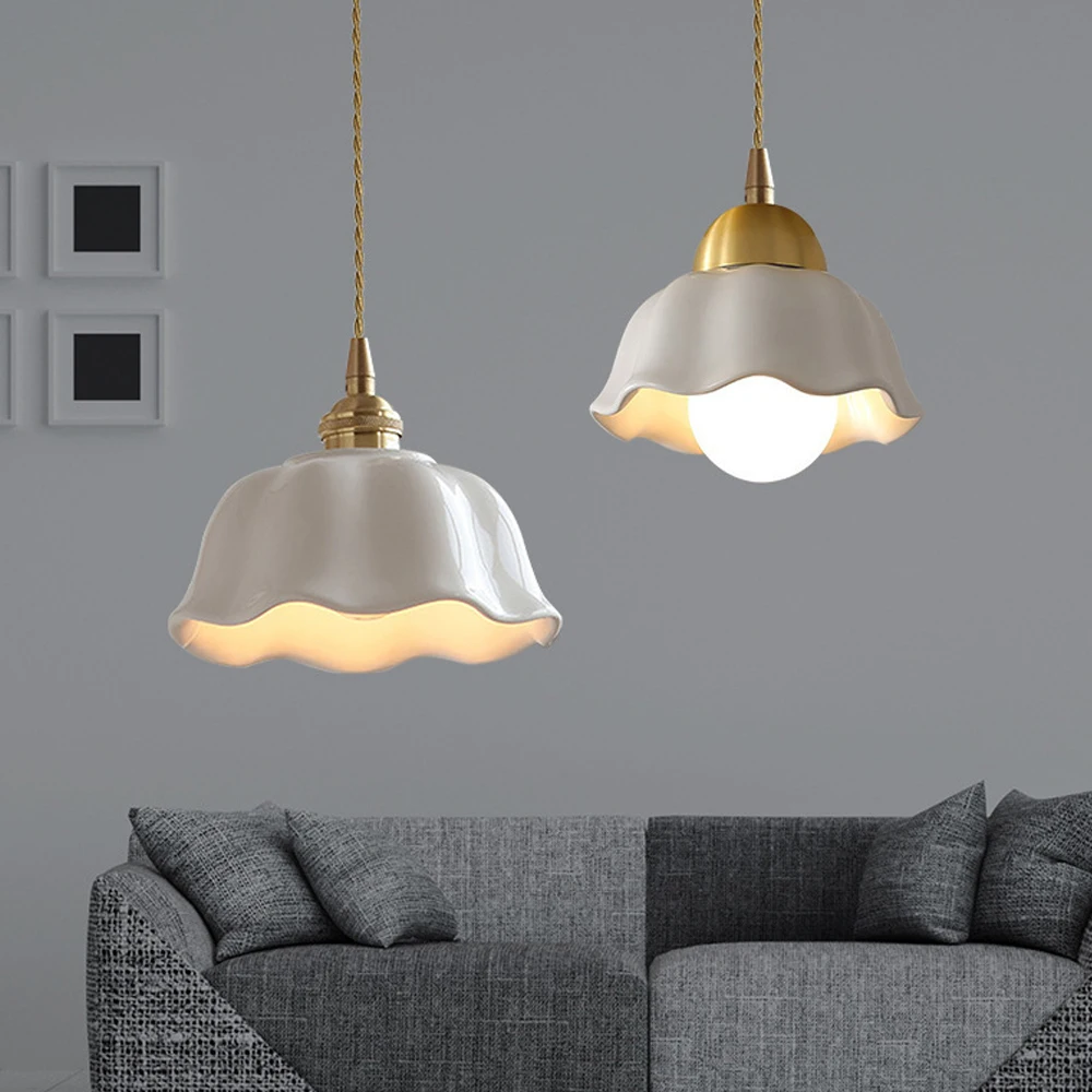 Nordic White Ceramic LED Pendant Lamp Modern Hanging Light Bedroom Living Room E27 Socket Home Decor Indoor Lighting Fixtures
Nordic White Ceramic LED Pendant Lamp Modern Hanging Light Bedroom Living Room E27 Socket Home Decor Indoor Lighting Fixtures
